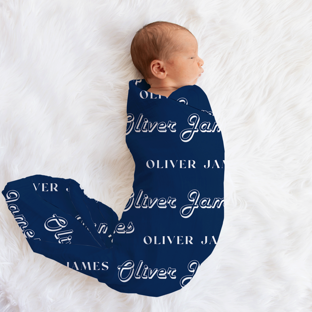 Personalized Swaddle Blanket | Oliver James Collection