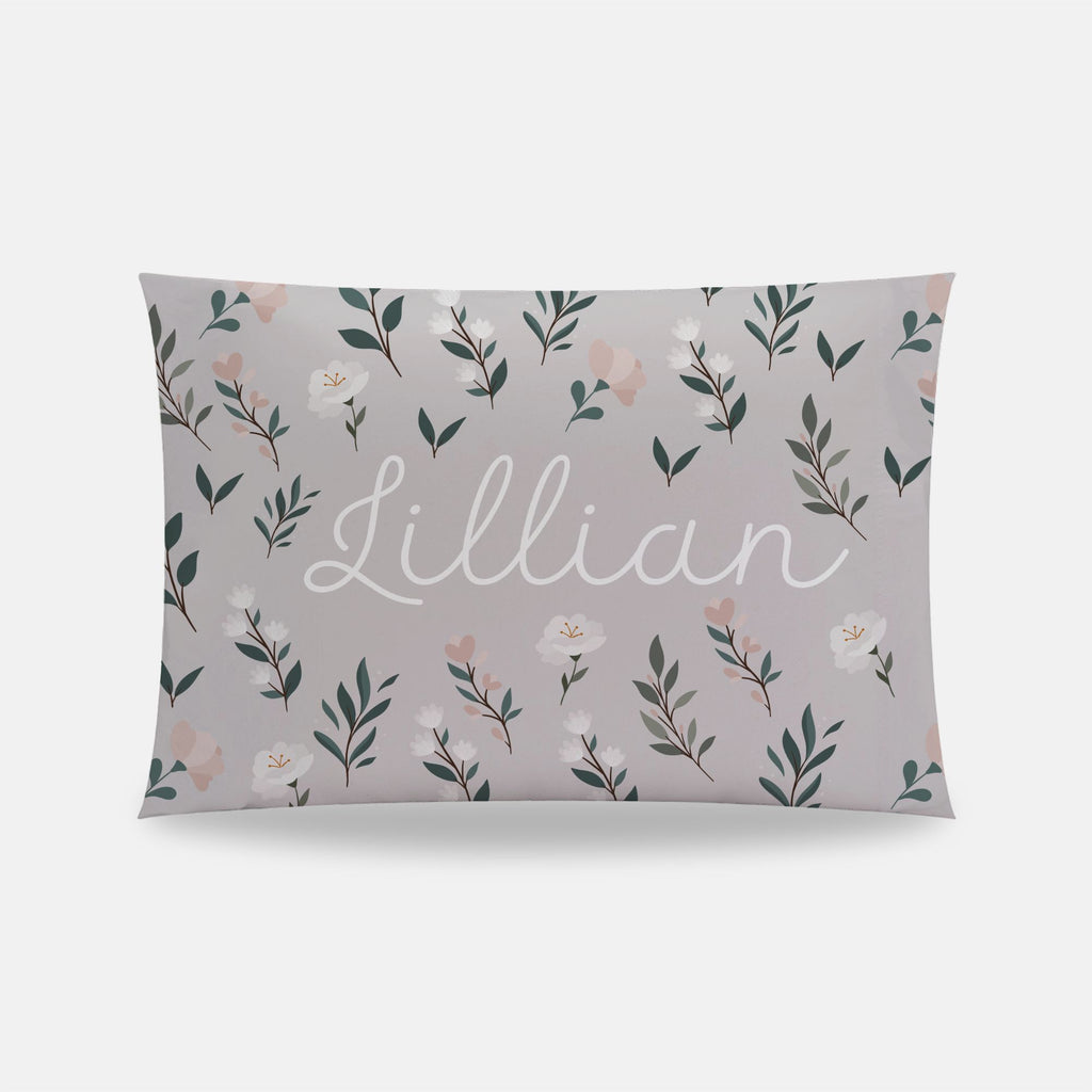 Personalized Floral Toddler Pillowcase | Whispering Meadows Collection