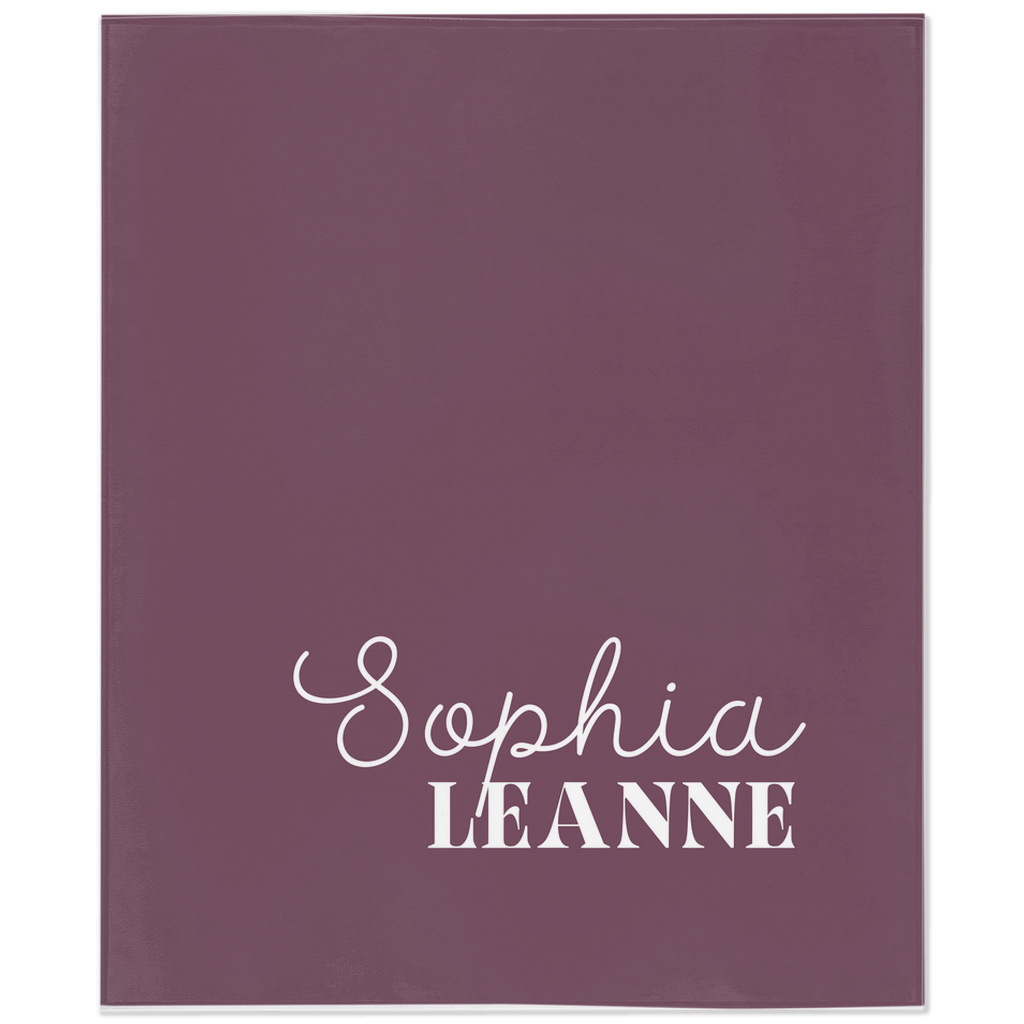 Personalized Minky Blankets | Whispering Meadows Collection | Solid Color