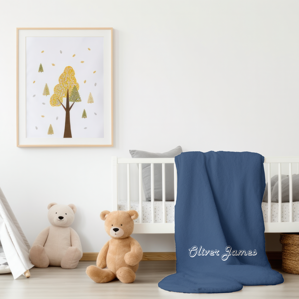 Oliver James | Personalized Minky Blankets | Solid Color