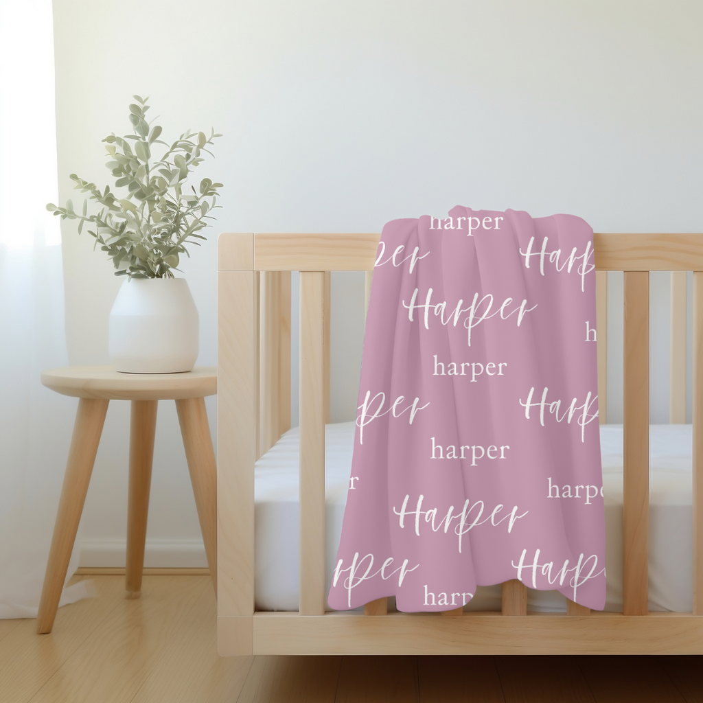 Personalized Swaddle Blanket | Harper Rose Collection