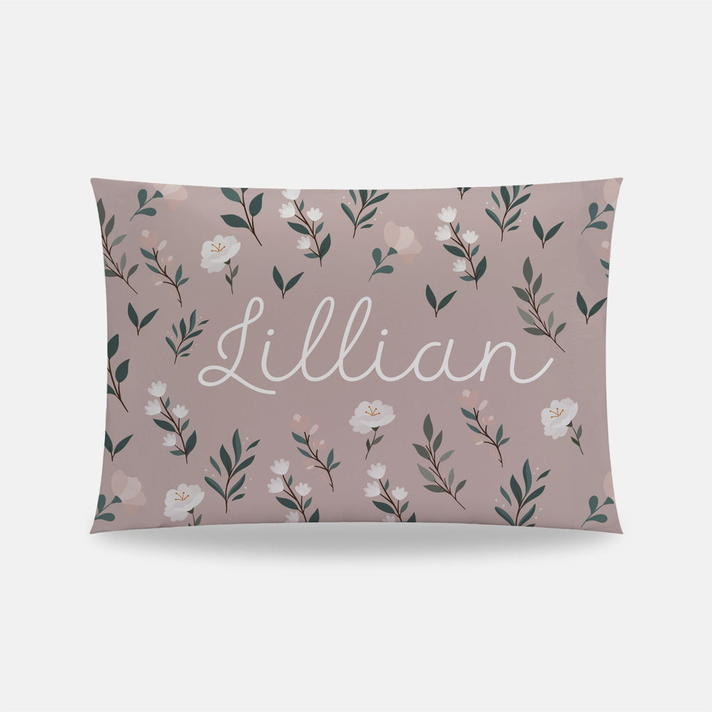 Personalized Floral Toddler Pillowcase | Whispering Meadows Collection